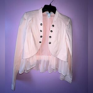 White House Black Market Light Pink Peplum Blazer
